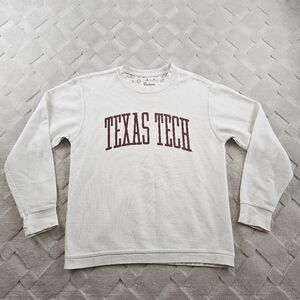 Pressbox Texas Tech University Red Raiders Ribbed Long Sleeve Tee Womens Small